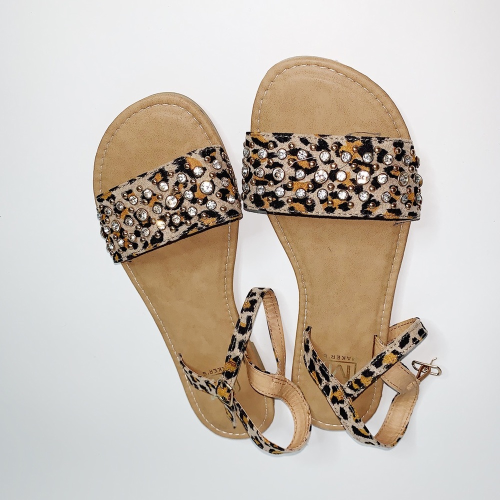 MARKER’S SHOES Leopard rhinestone sandals - Picture 4 of 4